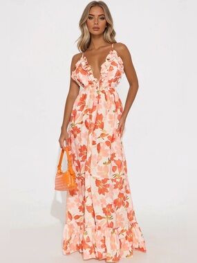 Fashion nova floral Maxi Dress